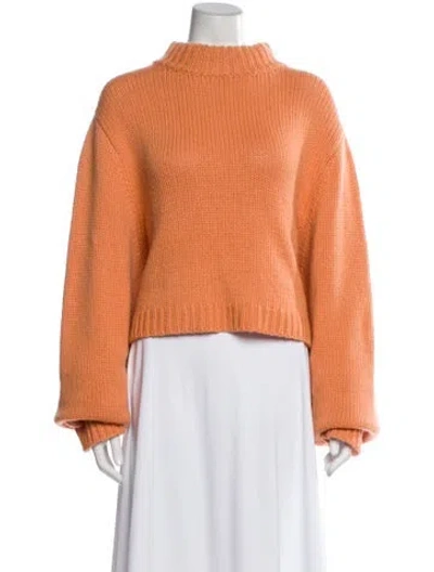 Pre-owned The Row Wool Mock Neck Sweater In Neutral