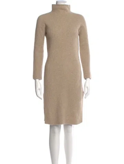 Pre-owned The Row Wool Mock Neck Sweater In Neutral
