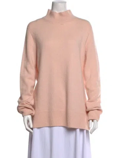 Pre-owned The Row Wool Mock Neck Sweater In Pink
