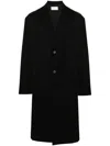 The Row Bernie Single-breasted Wool Coat In 27344751 - Black