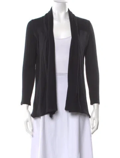 Pre-owned The Row Wool Open Front Sweater In Black