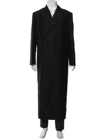 Pre-owned The Row Wool Overcoat In Black