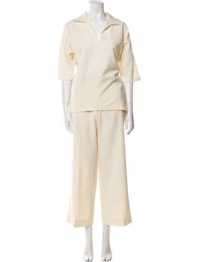Pre-owned The Row Wool Pant Set In Neutral