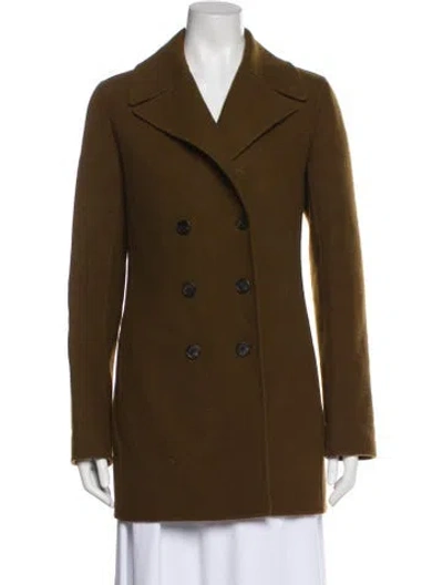 Pre-owned The Row Wool Peacoat In Brown