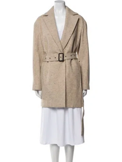 Pre-owned The Row Wool Peacoat In Neutral