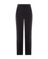 The Row Wool Pleated Detail Casual Pants In Black