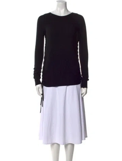 Pre-owned The Row Wool Scoop Neck Sweater In Black