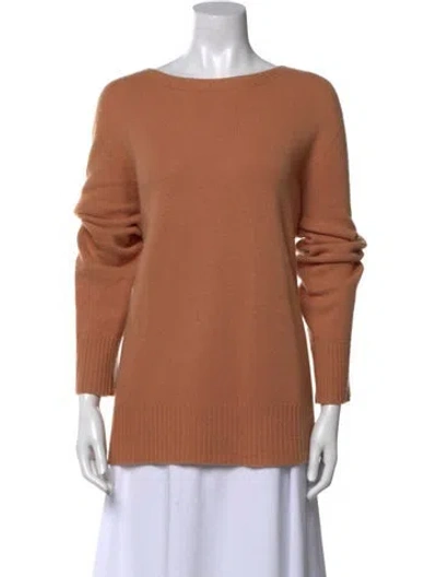 Pre-owned The Row Wool Scoop Neck Sweater In Brown