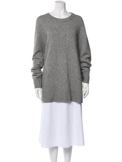 Pre-owned The Row Wool Scoop Neck Sweater In Gray
