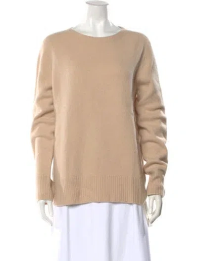 Pre-owned The Row Wool Scoop Neck Sweater In Neutral