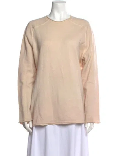 Pre-owned The Row Wool Scoop Neck Sweater In Neutral