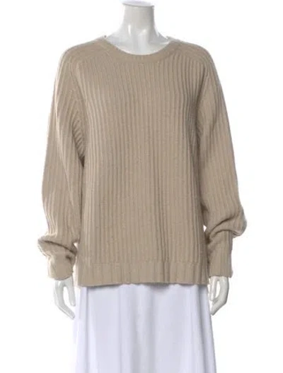 Pre-owned The Row Wool Scoop Neck Sweater In Neutrals