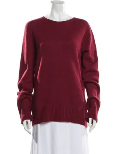 Pre-owned The Row Wool Scoop Neck Sweater In Orange