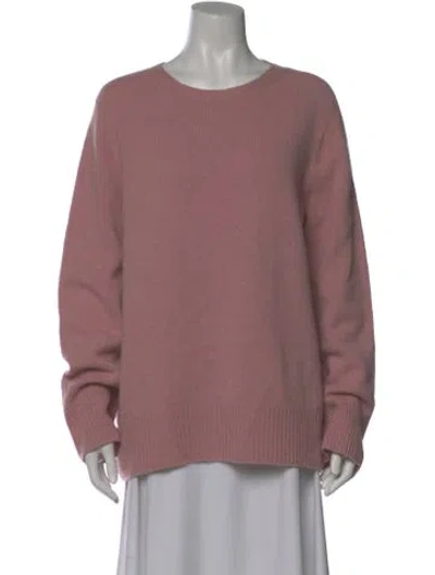 Pre-owned The Row Wool Scoop Neck Sweater In Pink