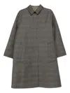 The Row Wool-silk Check Coat In Gray