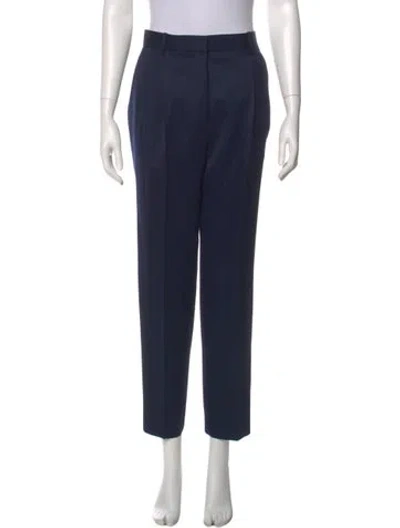 Pre-owned The Row Wool Skinny Leg Pants In Blue