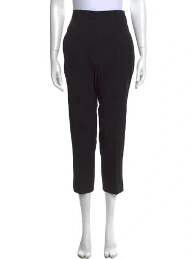 Pre-owned The Row Wool Straight Leg Pants In Black