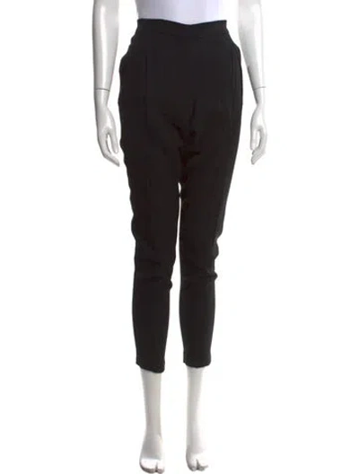 Pre-owned The Row Wool Straight Leg Pants In Black