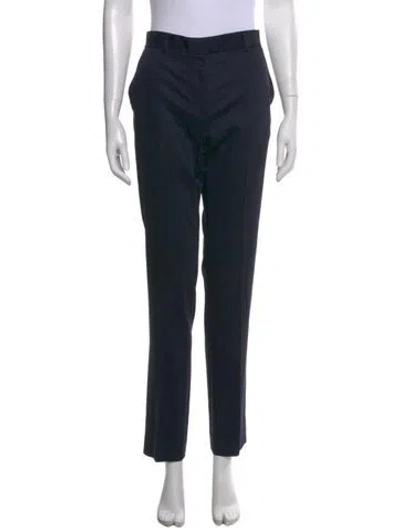 Pre-owned The Row Wool Straight Leg Pants In Black