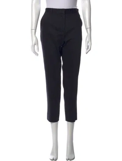 Pre-owned The Row Wool Straight Leg Pants In Black