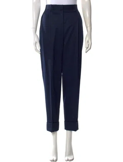 Pre-owned The Row Wool Straight Leg Pants In Blue