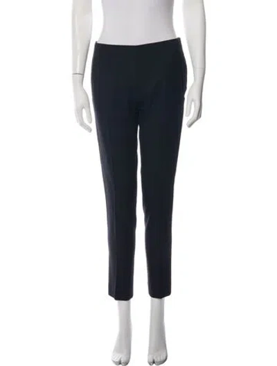 Pre-owned The Row Wool Straight Leg Pants In Blue
