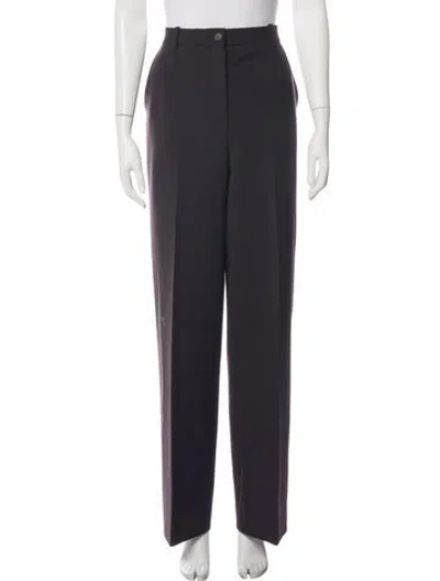 Pre-owned The Row Wool Straight Leg Pants In Burgundy