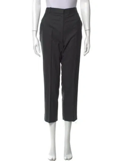 Pre-owned The Row Wool Straight Leg Pants In Gray