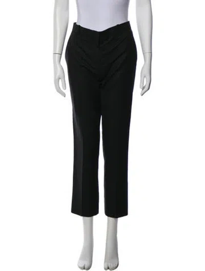 Pre-owned The Row Wool Straight Leg Pants In Green
