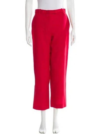 Pre-owned The Row Wool Straight Leg Pants In Red