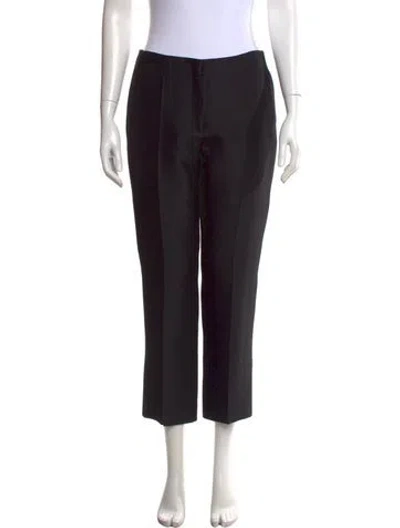 Pre-owned The Row Wool Straight Leg Pants W/ Tags In Black