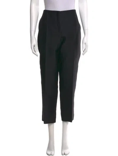 Pre-owned The Row Wool Straight Leg Pants W/ Tags In Black