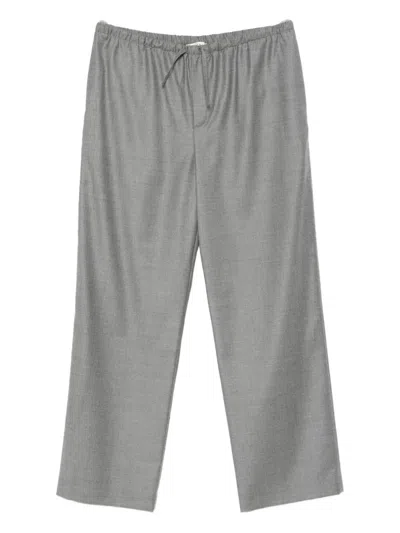 The Row Wool Straight-leg Trousers In Gray