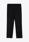 The Row Black Wool Trousers In Black
