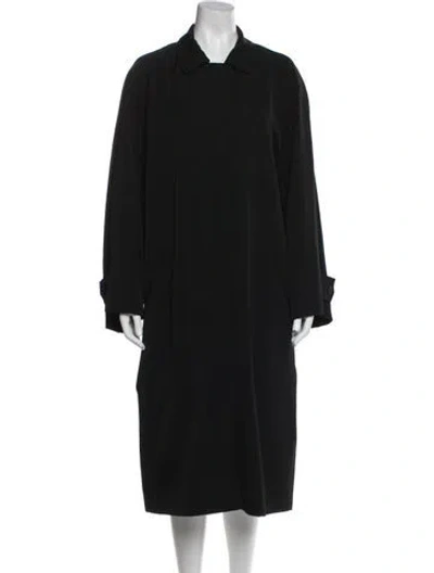 Pre-owned The Row Wool Trench Coat In Black