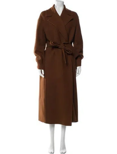Pre-owned The Row Wool Trench Coat In Brown