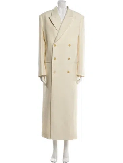 Pre-owned The Row Wool Trench Coat In Neutral