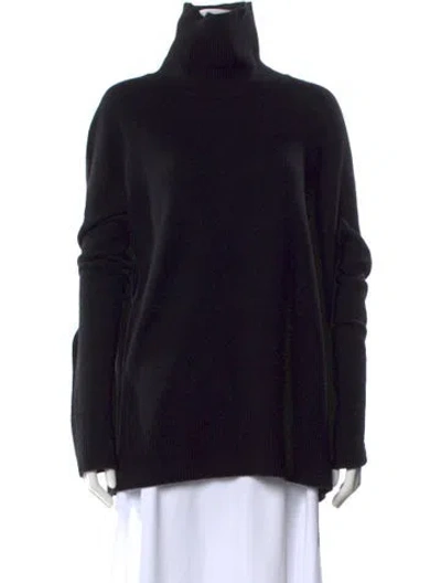 Pre-owned The Row Wool Turtleneck Sweater In Black