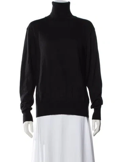 Pre-owned The Row Wool Turtleneck Sweater In Black