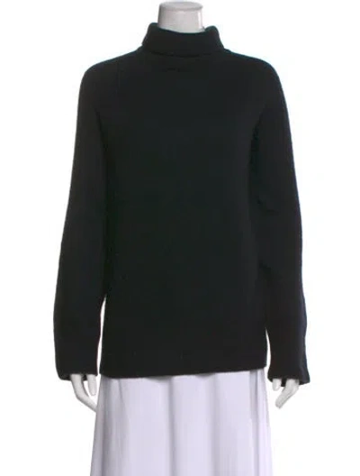 Pre-owned The Row Wool Turtleneck Sweater In Black