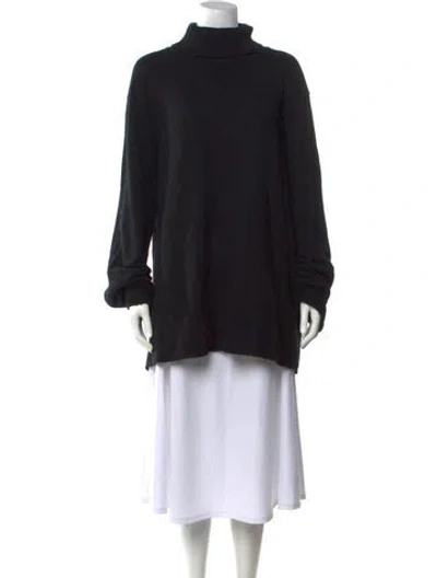 Pre-owned The Row Wool Turtleneck Sweater In Black