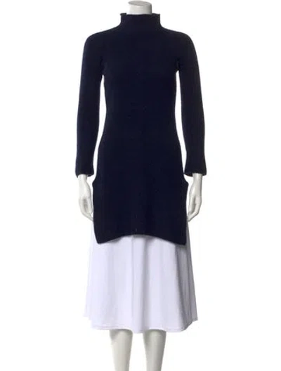 Pre-owned The Row Wool Turtleneck Sweater In Blue