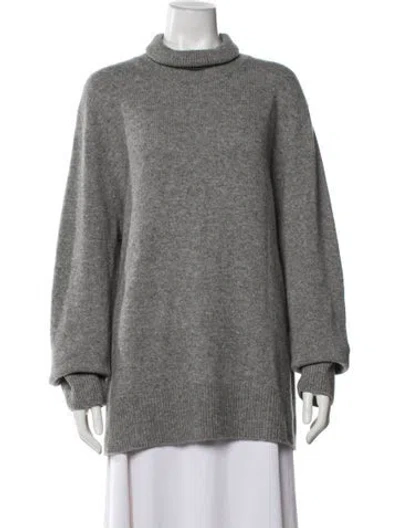 Pre-owned The Row Wool Turtleneck Sweater In Gray