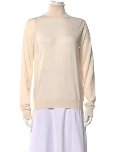 Pre-owned The Row Wool Turtleneck Sweater In Neutrals
