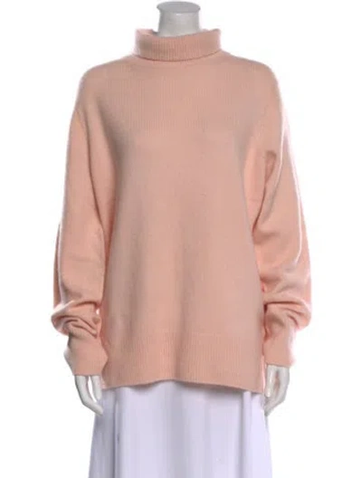 Pre-owned The Row Wool Turtleneck Sweater In Pink
