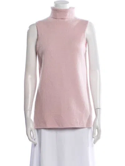 Pre-owned The Row Wool Turtleneck Sweater In Pink