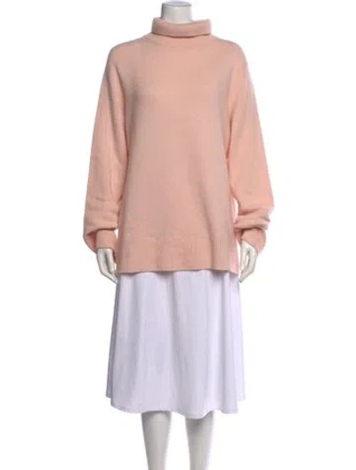 Pre-owned The Row Wool Turtleneck Sweater In Pink