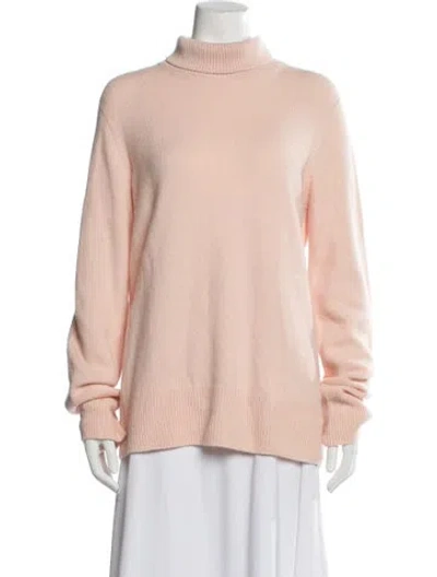 Pre-owned The Row Wool Turtleneck Sweater In Pink