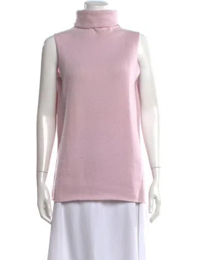 Pre-owned The Row Wool Turtleneck Top In Purple