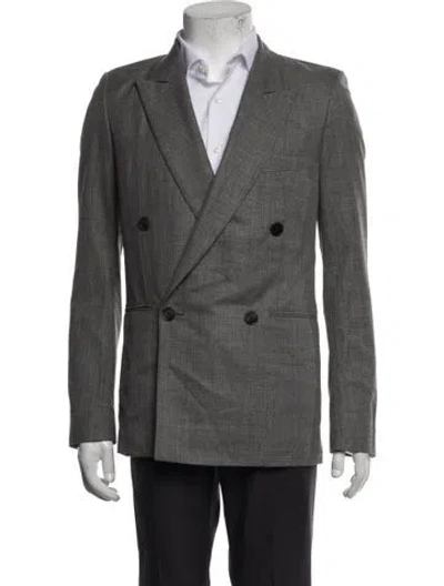 Pre-owned The Row Wool Tweed Pattern Blazer In Grey